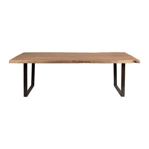 Table à manger en acacia massif et pieds en fer noir 200x100cm – Factory