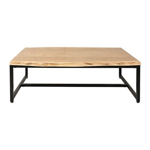 Table basse en acacia et pieds en fer noir – Brooklyn