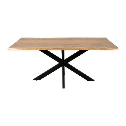 Table de repas en acacia et pieds en fer noir 180x90cm – Brooklyn